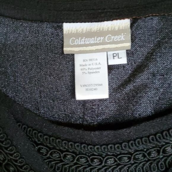 Coldwater Creek Embellished Neck Line SL Midi Event Sz PL Dress Matching Jacket - Picture 4 of 11